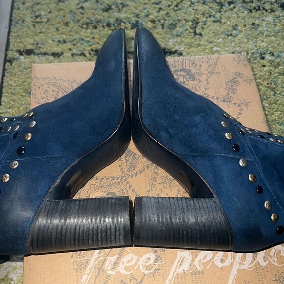 New Free People Dakota Studded western blue boots 38 - Picture 10 of 11